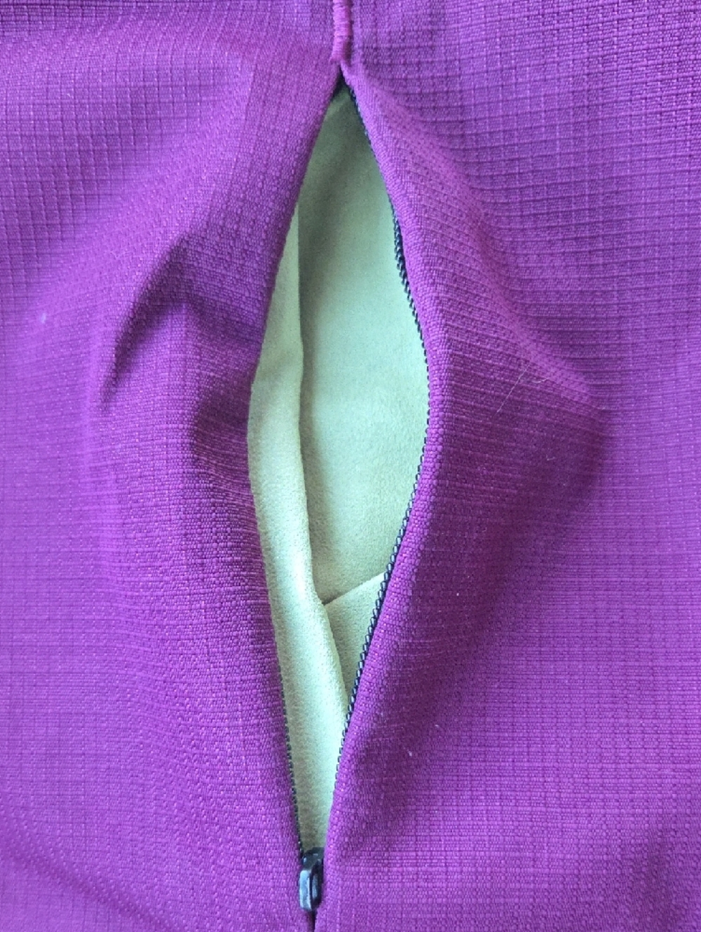 Keen Purple Sling Bag/ Light Green Suede REVERSABLE! - Picture 3 of 6
